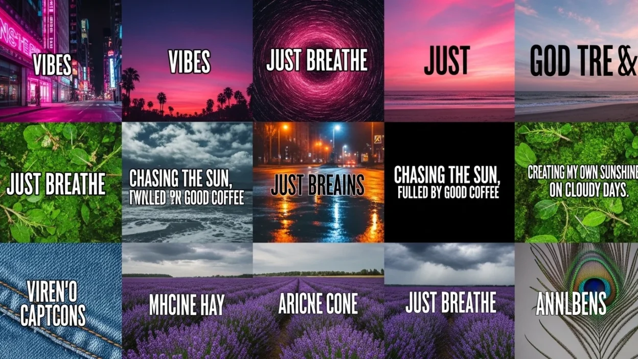 Black Captions for Instagram