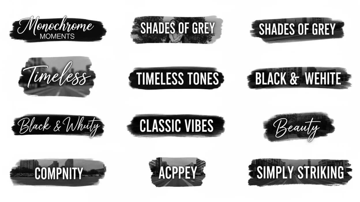 Black White Captions Instagram