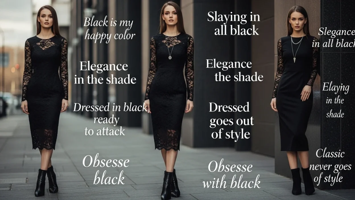 Black Outfit Captions for Instagram