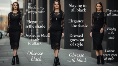 Black Outfit Captions for Instagram